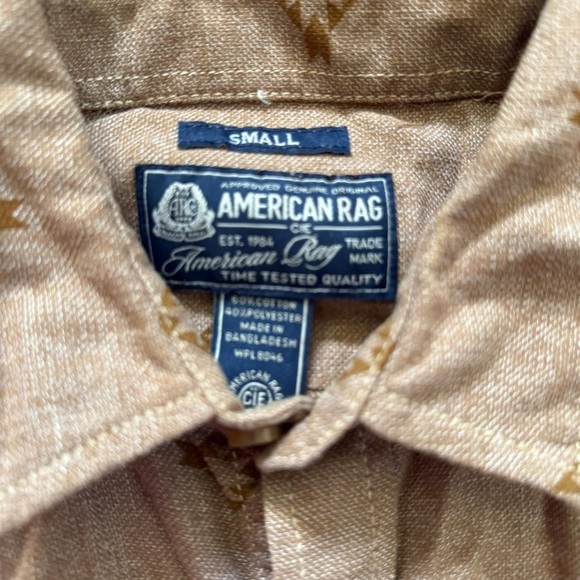 American Rag Brown Casual Button Down Shirt - Picture 3 of 5